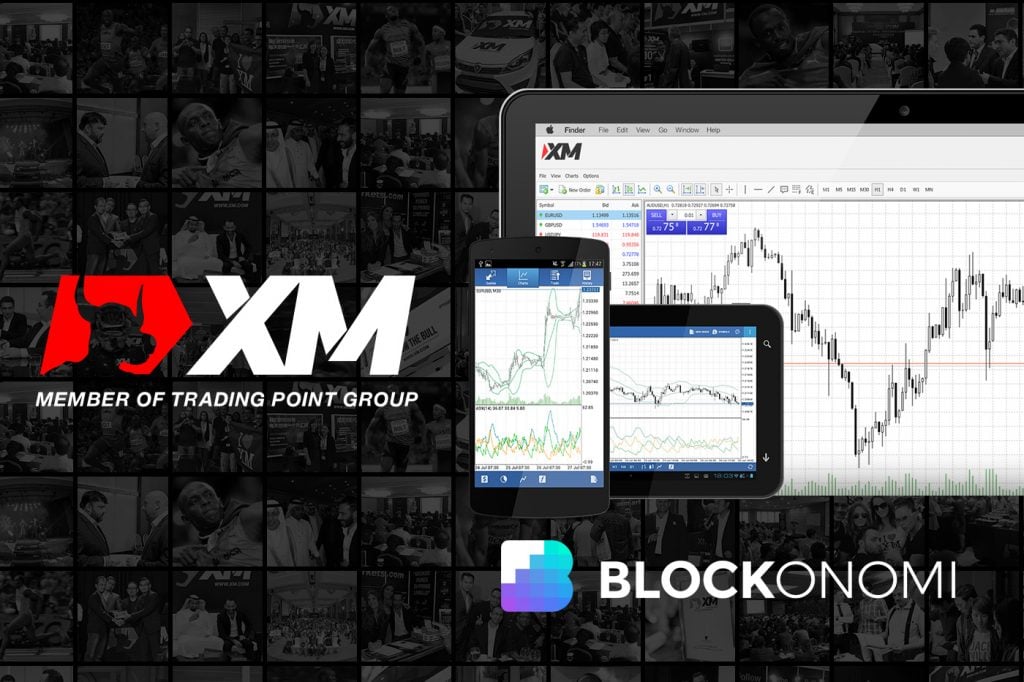 XM broker review showing trading platform interface.