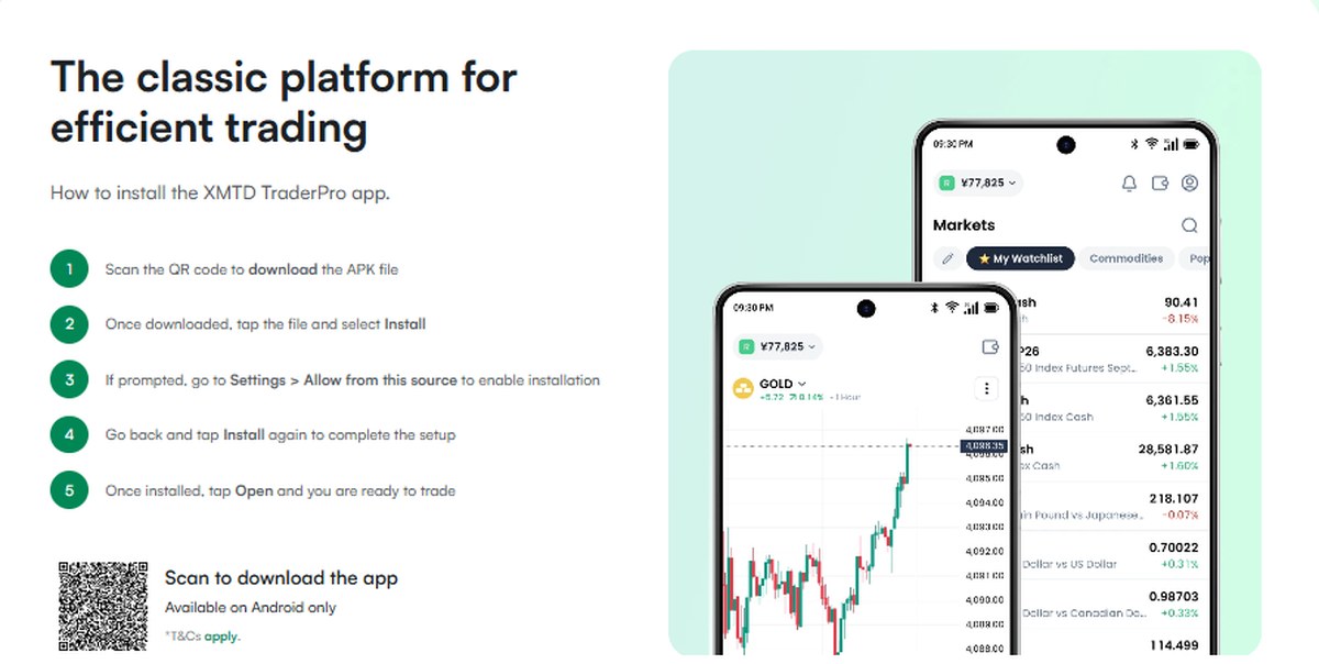 How to install the XMTD TraderPro app